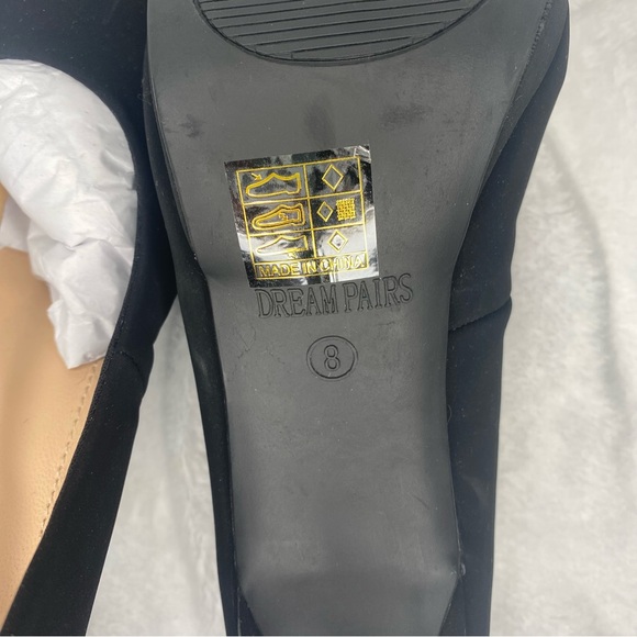 Dream Pairs Black Suede Pumps size 8 - Picture 8 of 9
